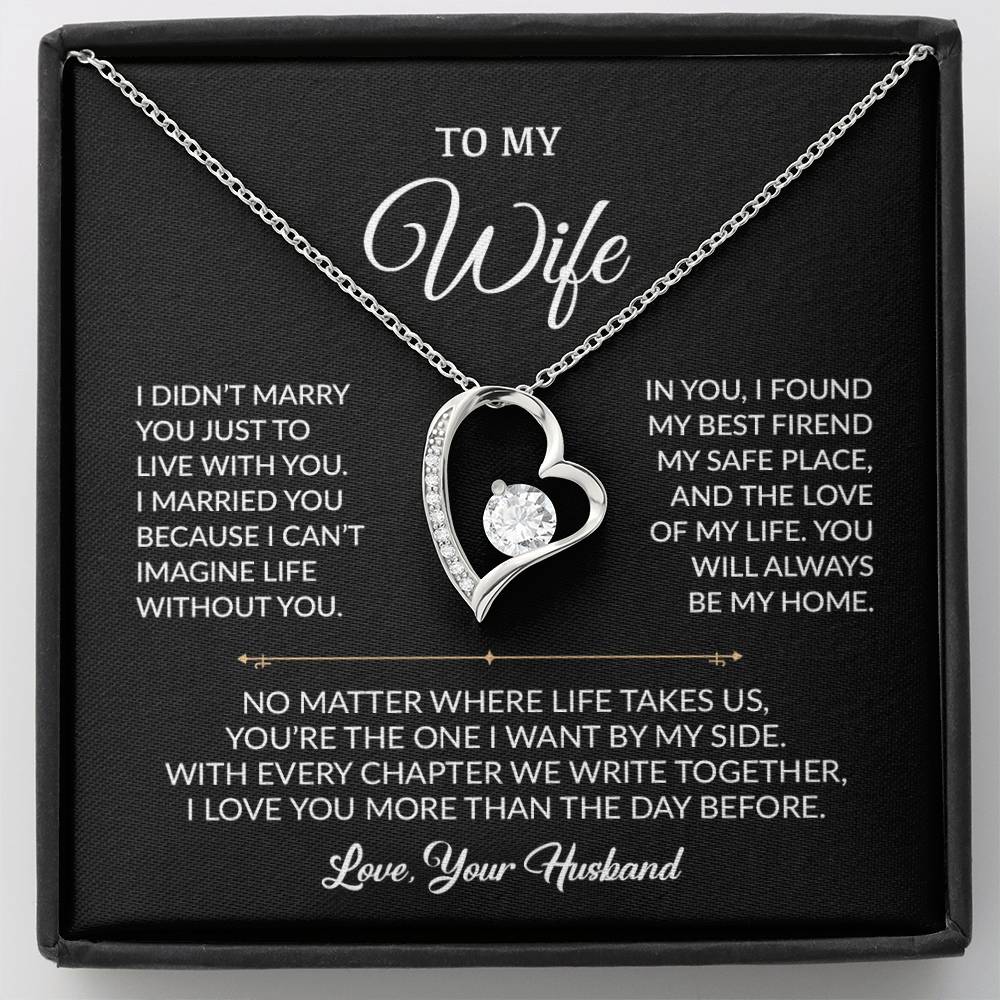 To My Wife Necklace, Gift For Wife, Anniversary Gift For Wife, Necklace For Wife