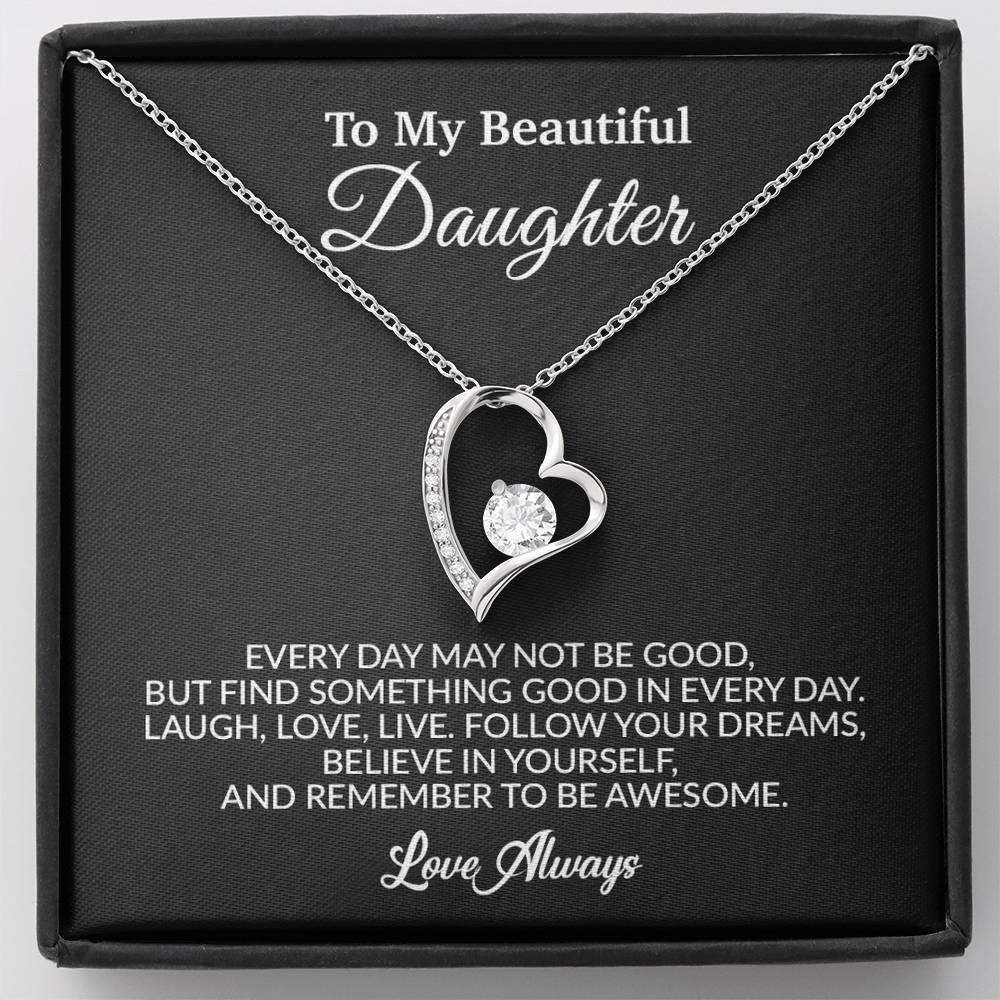 To My Daughter Necklace, Gift for Daughter from Dad, Father Daughter Necklace