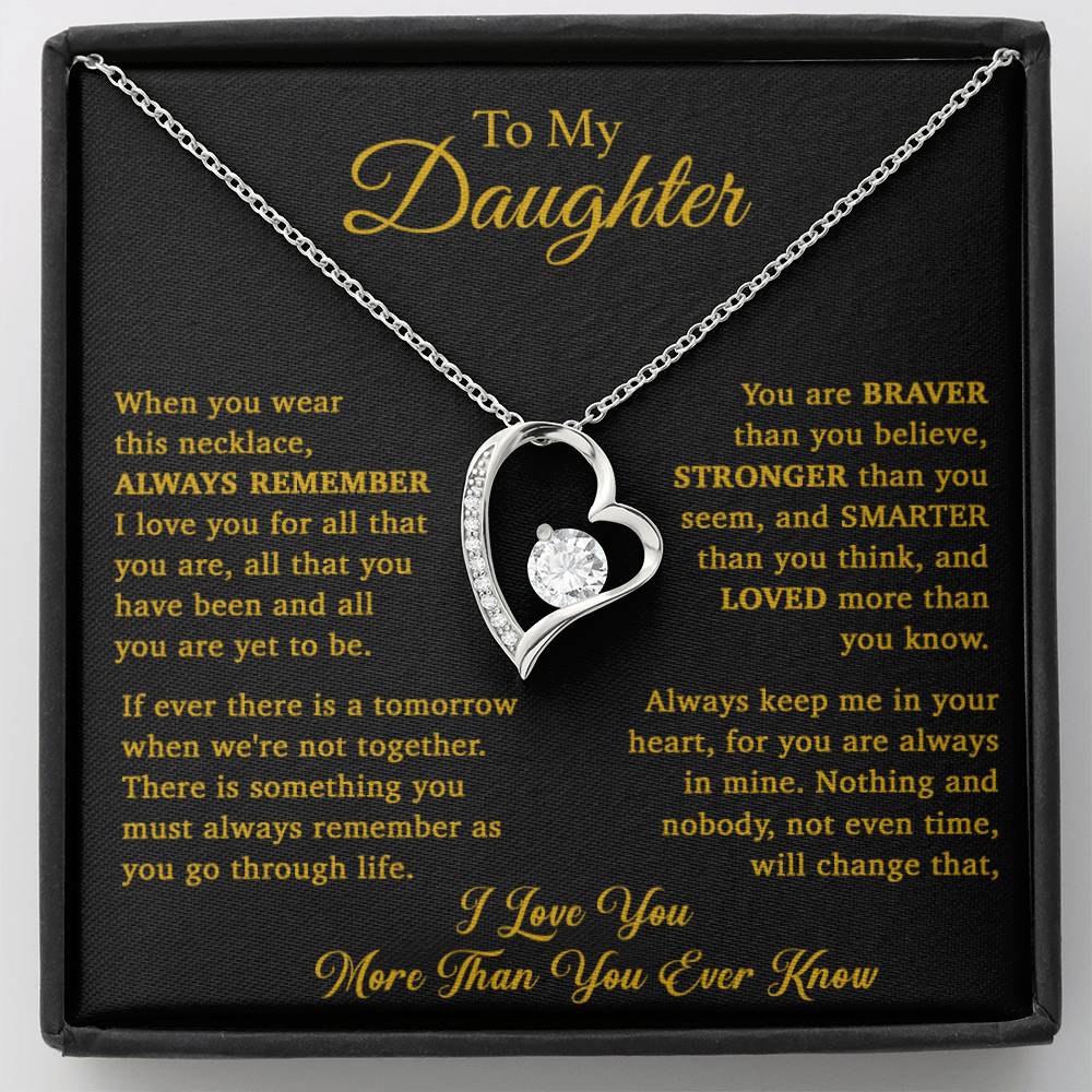 To My Daughter Necklace, Daughter Father Necklace, Daughter Gift From Dad, Mom 15_11_Or
