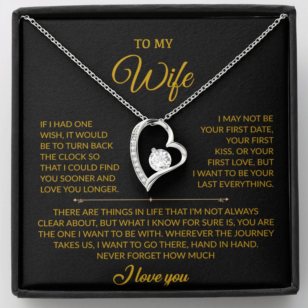 To My Wife Necklace, Gift For Wife, Anniversary Gift For Wife, Necklace For Wife 28_7_Gold