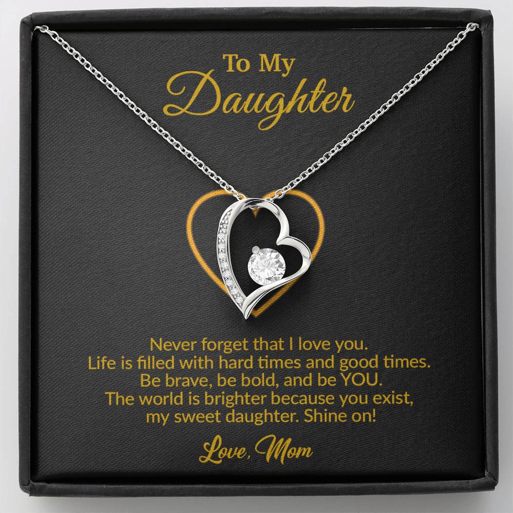 To My Daughter Necklace, Gift for Daughter from Mom, Mother Daughter Necklace