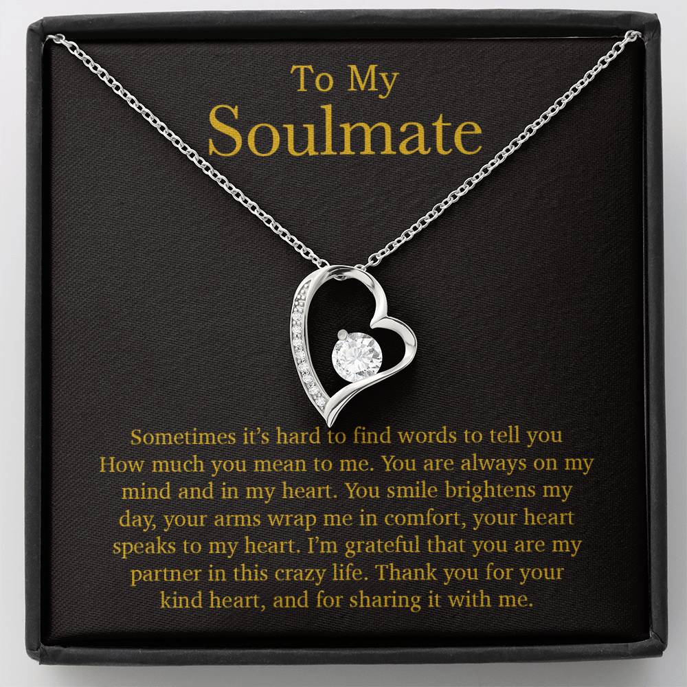To My Soulmate Necklace, Valentines Day Gift, Soulmate Gifts, Birthday Gifts_Gold