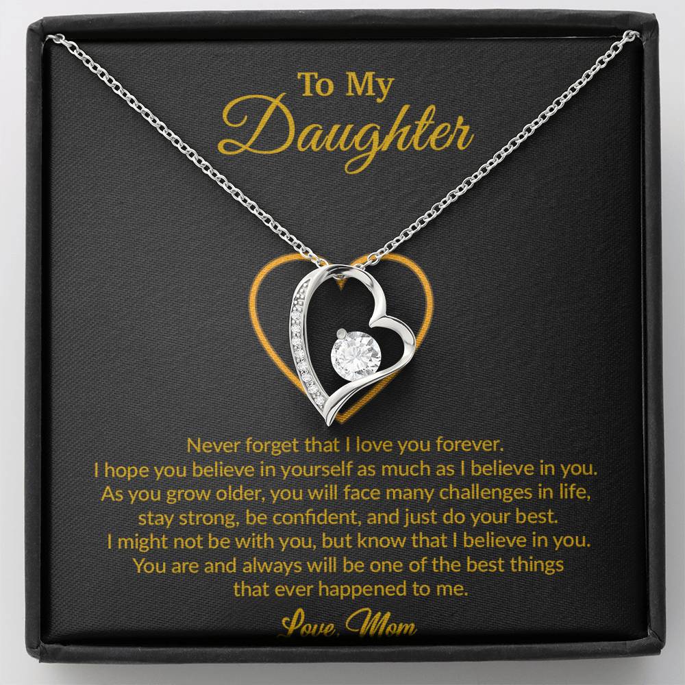 To My Daughter Necklace, Gift for Daughter from Mom, Mother Daughter Necklace 19_8_Gold