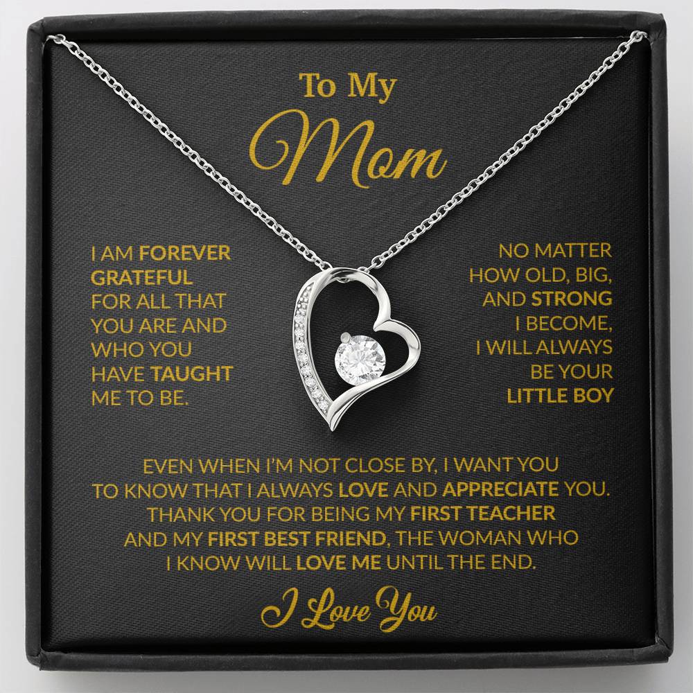 To My Mom Necklace, Gift For Mom From Daughter, Mother's Day Gifts 3_4_Gold