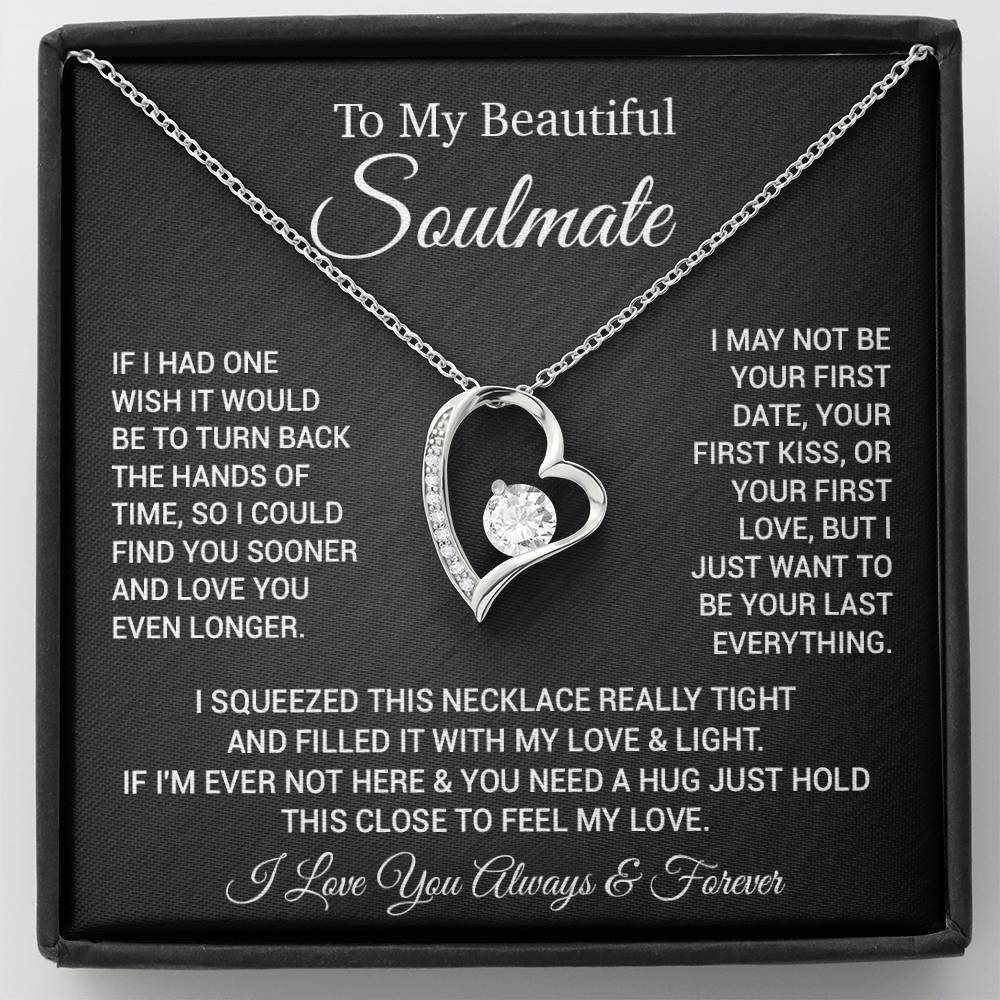To My Soulmate Necklace, Gift For Soulmate, Anniversary Gift, Christmas Gift 24_2_Black