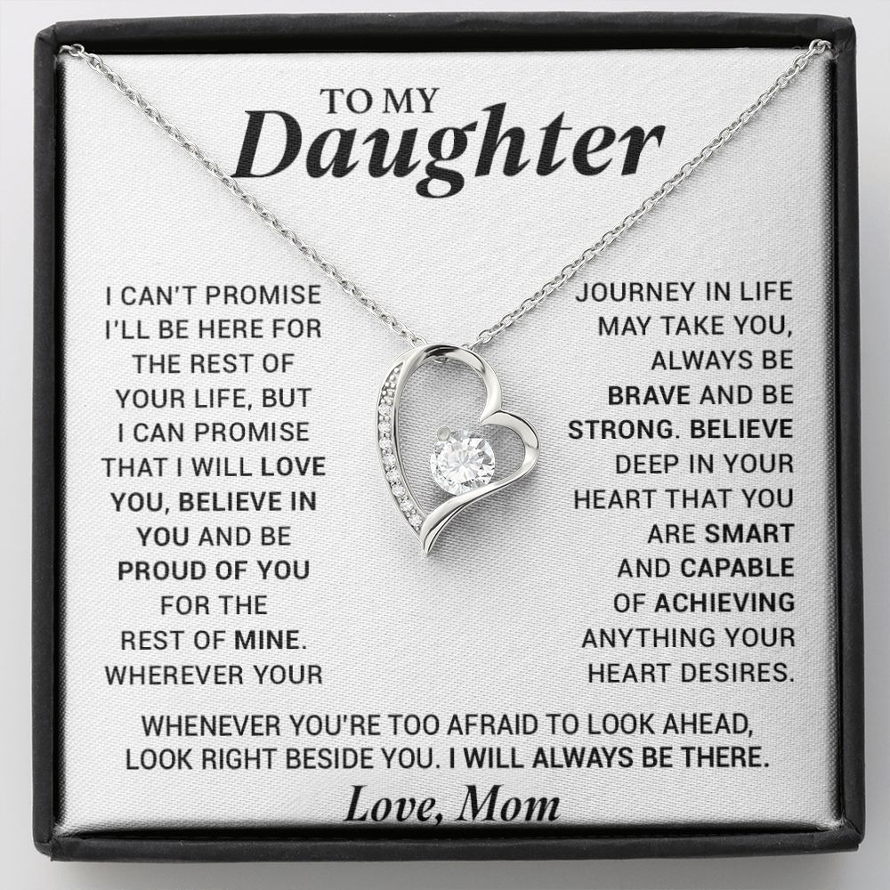 To My Daughter Necklace, Birthday Gift For Daughter From Mom, Xmas Gifts for Her