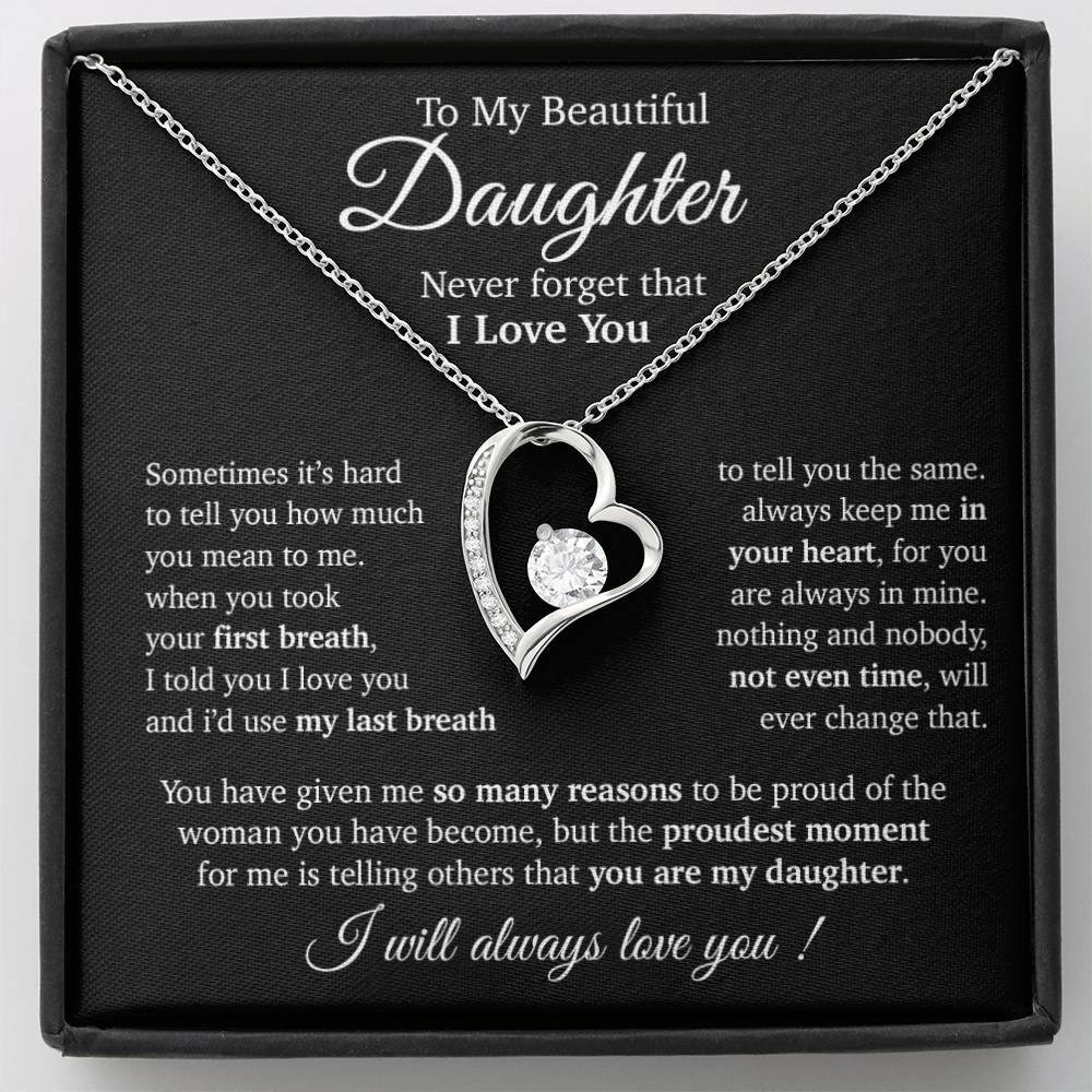 To My Daughter Necklace, Daughter Father Necklace, Daughter Gift From Dad, Mom 14_11