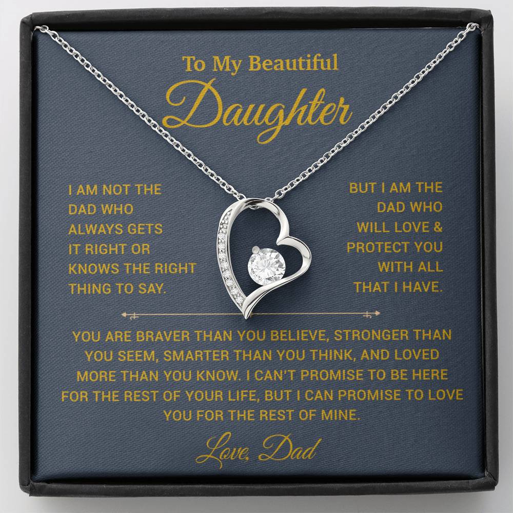 To My Daughter Necklace, Gift for Daughter from Dad, Father Daughter Necklace