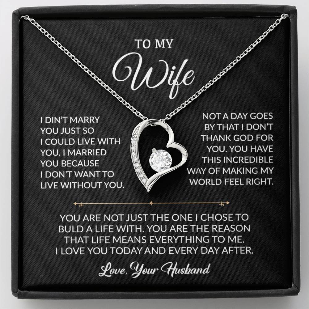 To My Wife Necklace, Gift For Wife, Anniversary Gift For Wife, Necklace For Wife