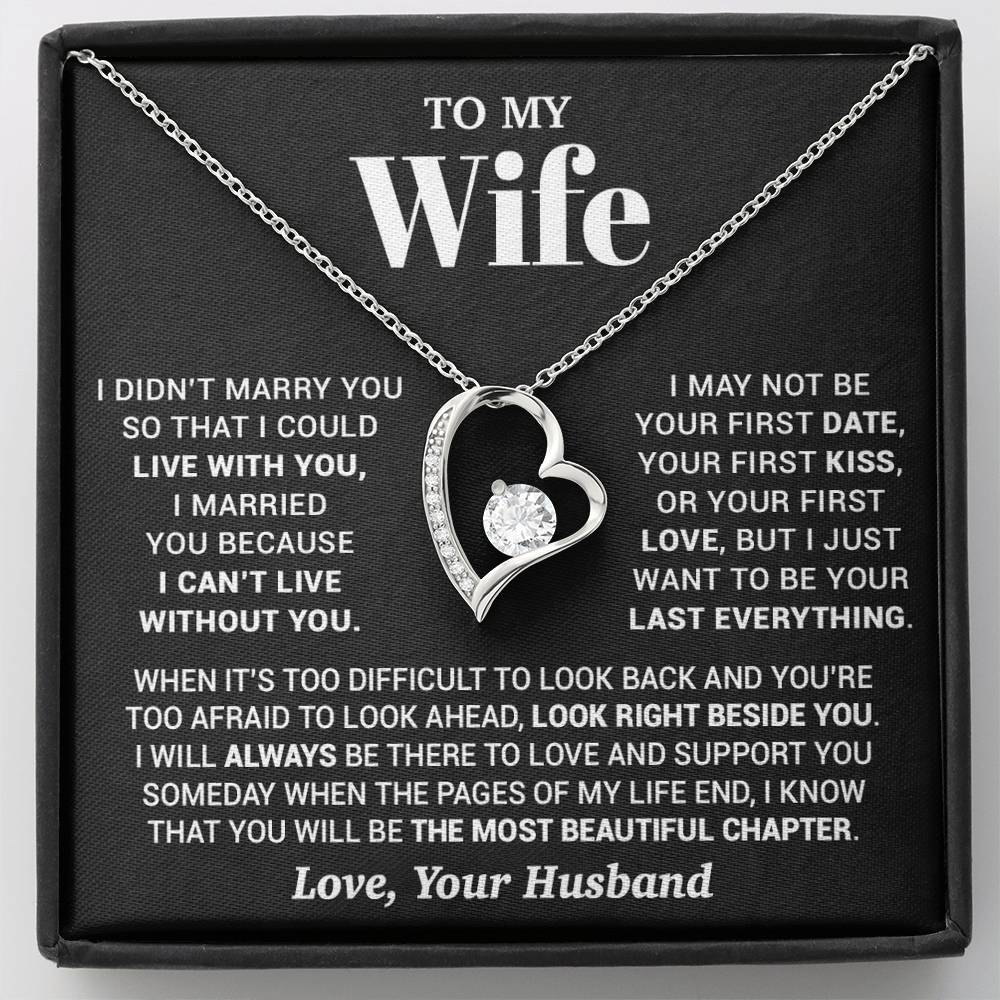 To My Wife Necklace, Christmas Gifts For Women, Anniversary Gift For Wife 28_9_Black