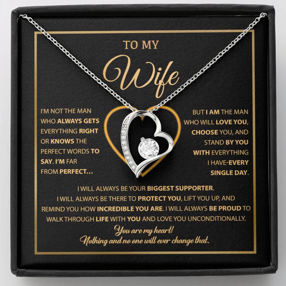 To My Wife Necklace, Gift For Wife, Anniversary Gift For Wife, Necklace For Wife 15_1_Gold