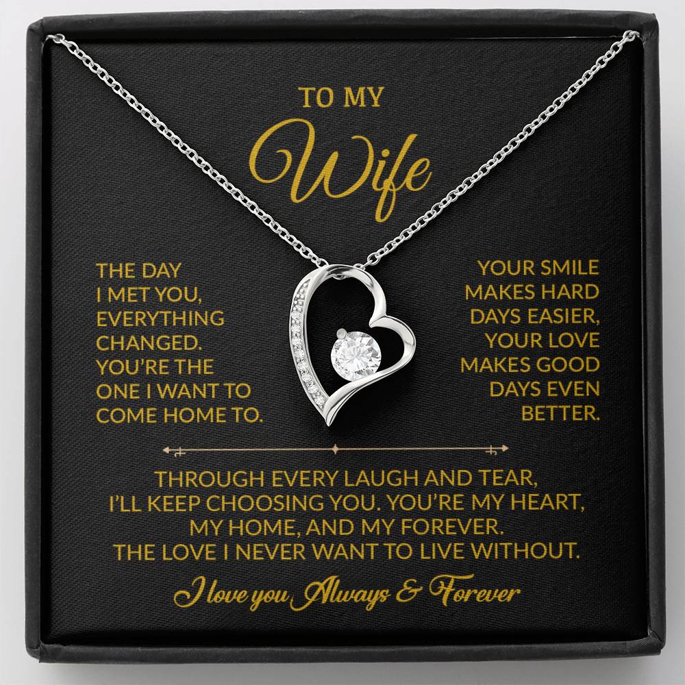 To My Wife Necklace, Gift For Wife, Anniversary Gift For Wife, Necklace For Wife