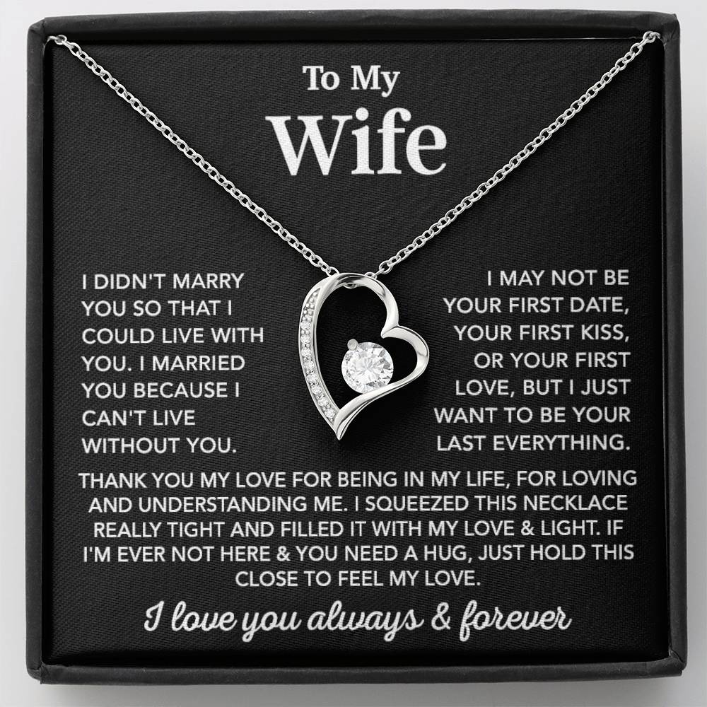 To My Wife Necklace, Wife Gift from Husband, Gift For Her, Gift For Wife