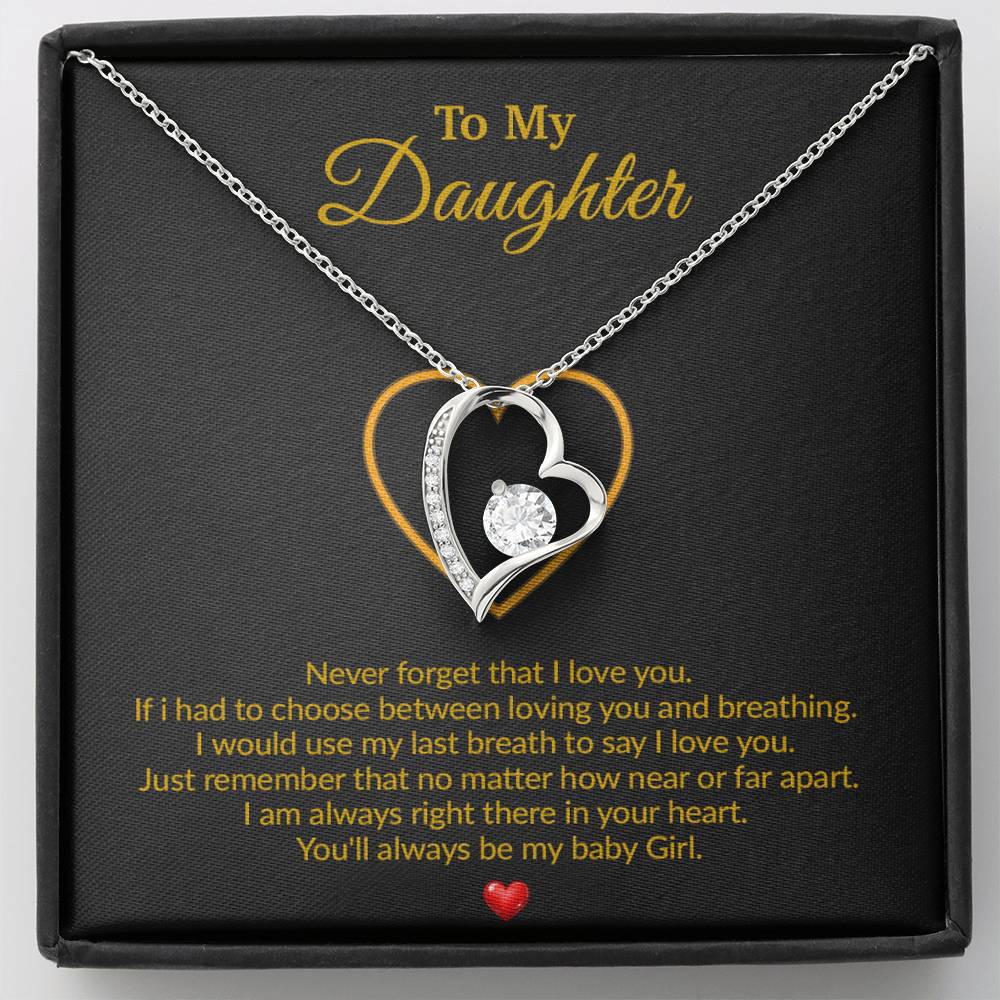 To My Daughter Necklace, Gift for Daughter from Dad, Father Daughter Necklace 11_8_Gold