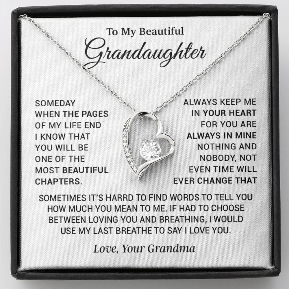 To My Granddaughter Necklace, Xmas Birthday Gift For Granddaughter from Grandma 5_9