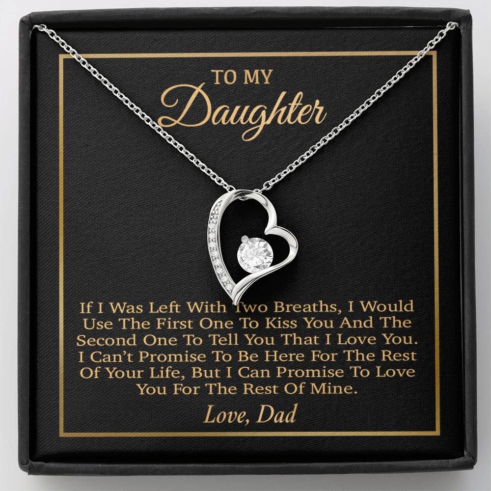 To My Daughter Necklace, Gift for Daughter from Dad, Father Daughter Necklace 31_3_Gold