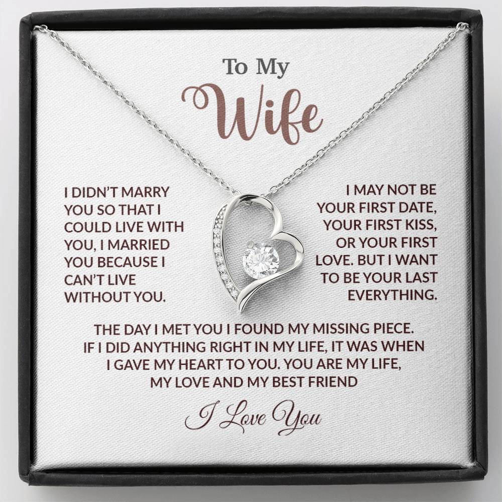 To My Wife Necklace, Wife Gift From Husband, Wife Husband Necklace, Christmas Gift 18_9