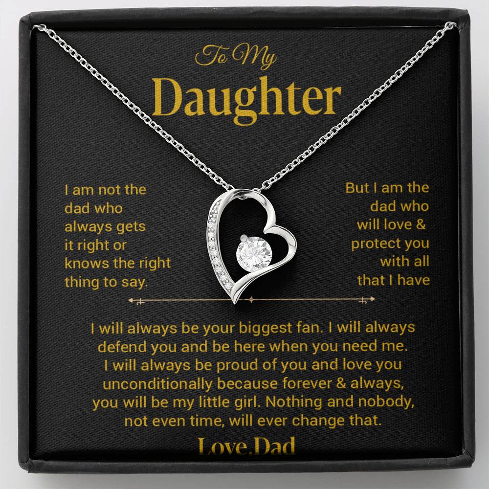 To My Daughter Necklace, Gift for Daughter from Dad, Father Daughter Necklace 21_11_Gold