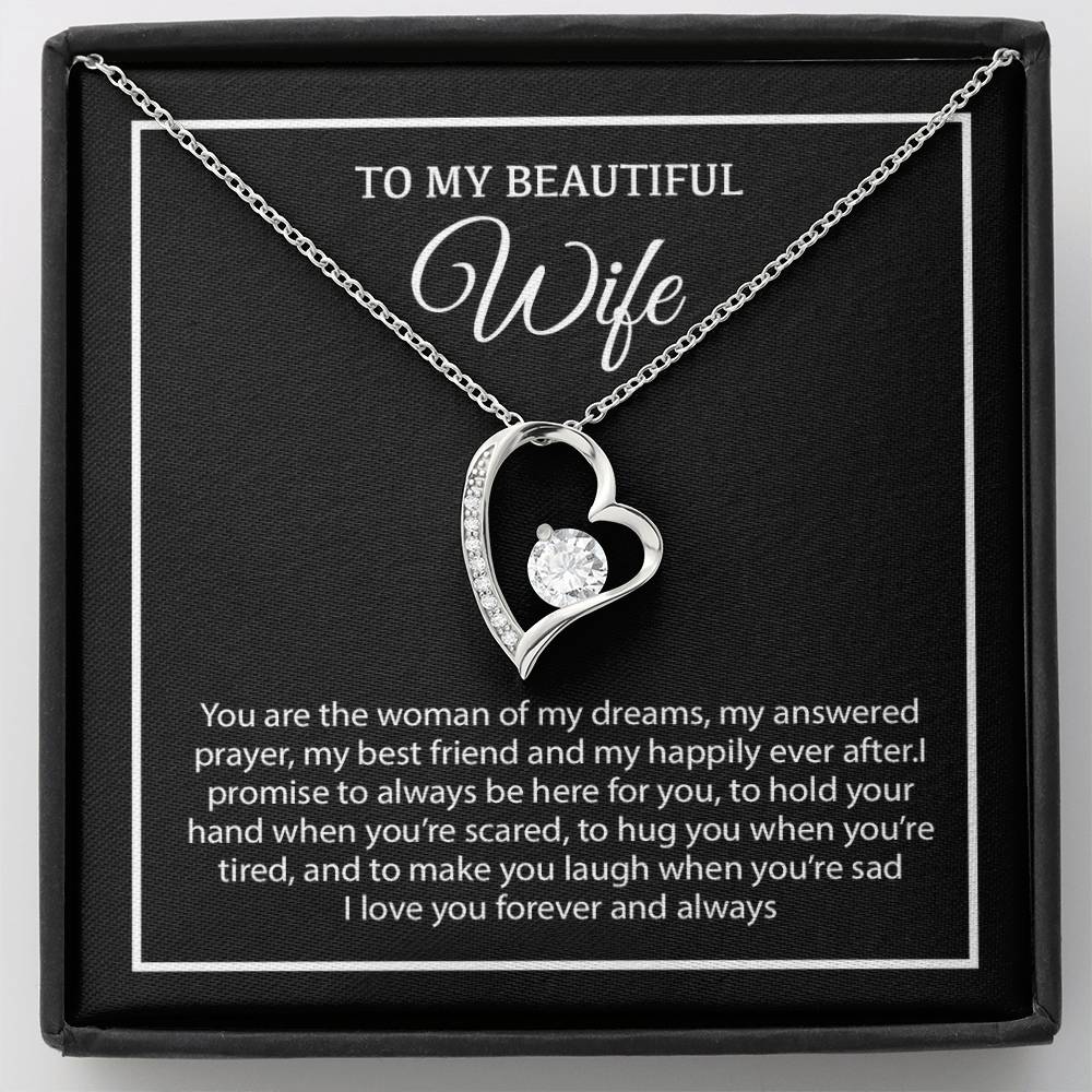 To My Wife Necklace, Christmas Gifts For Women, Anniversary Gift For Wife 19_12_White