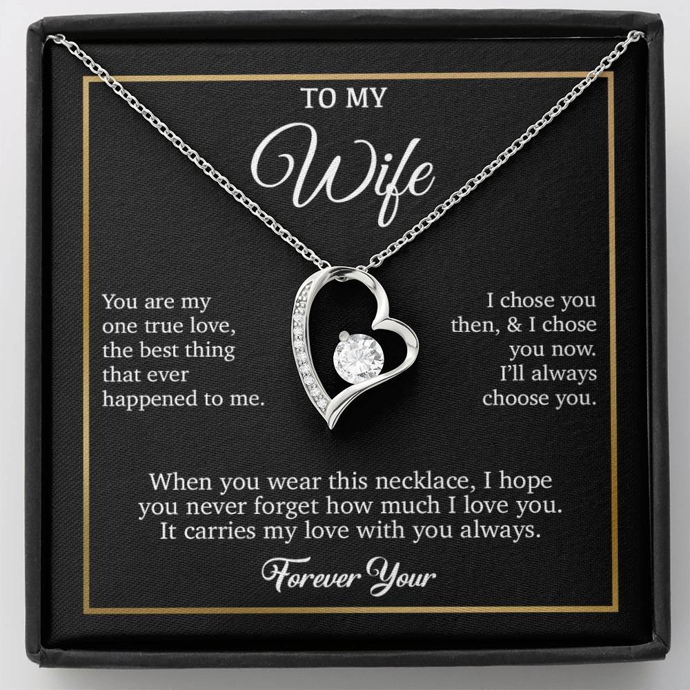 To My Wife Necklace, Gift For Wife, Anniversary Gift For Wife, Necklace For Wife