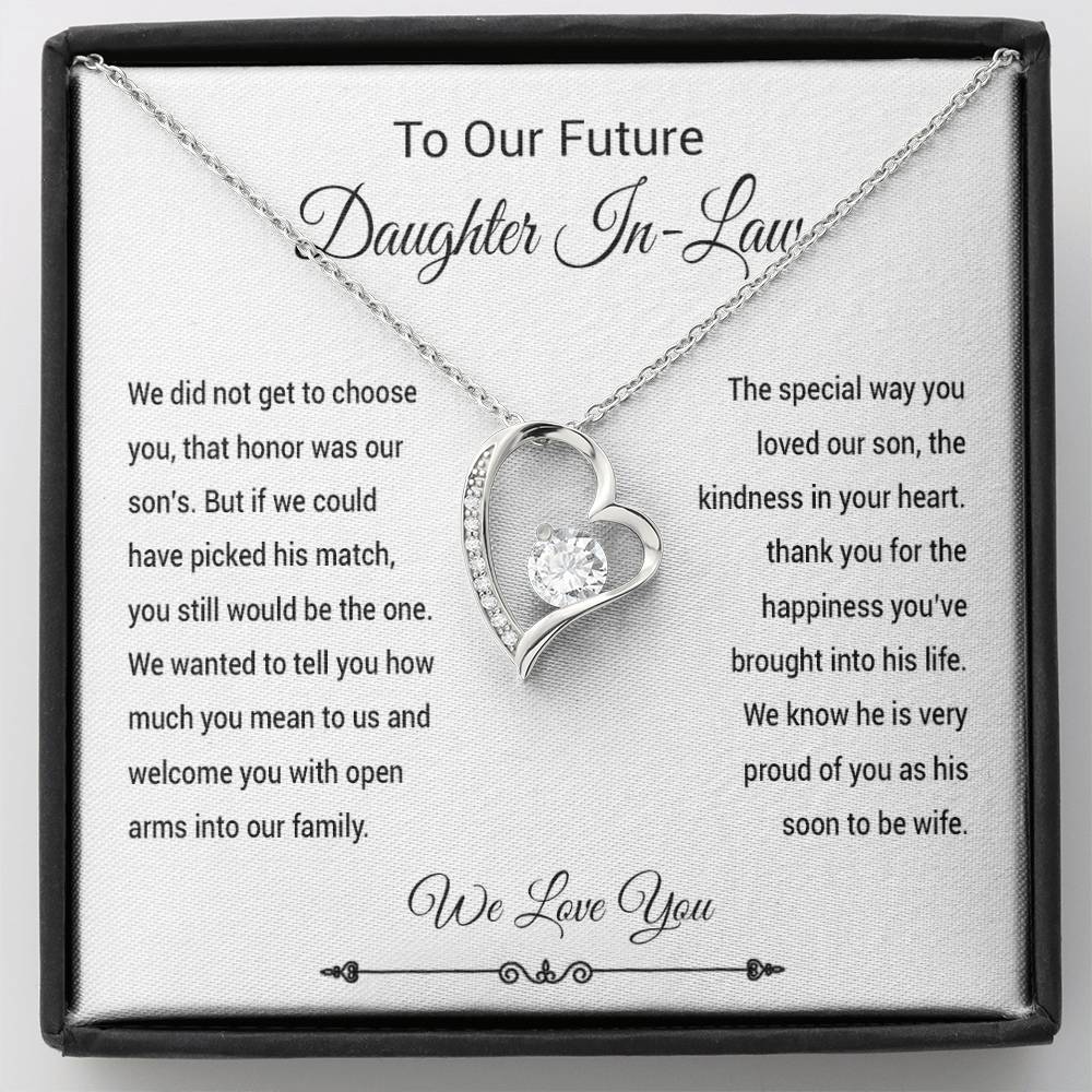 To Our Future Daughter In Law Necklace, Daughter In Law Into Family, Wedding Gift