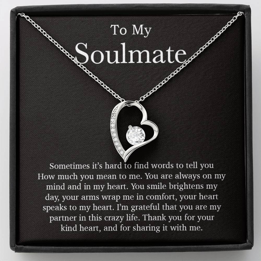 To My Soulmate Necklace, Valentines Day Gift, Soulmate Gifts, Birthday Gifts