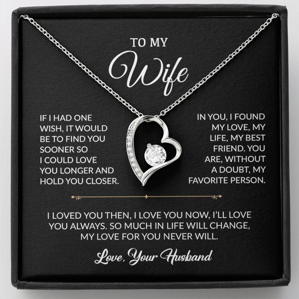 To My Wife Necklace, Gift For Wife, Anniversary Gift For Wife, Necklace For Wife