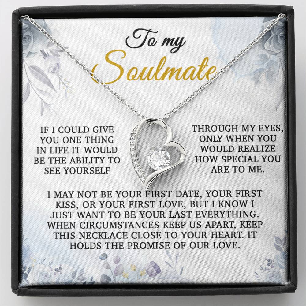 To My Soulmate Gift, Gift for Wife, Girlfriend Necklace, Anniversary Gift, Soulmates Gift