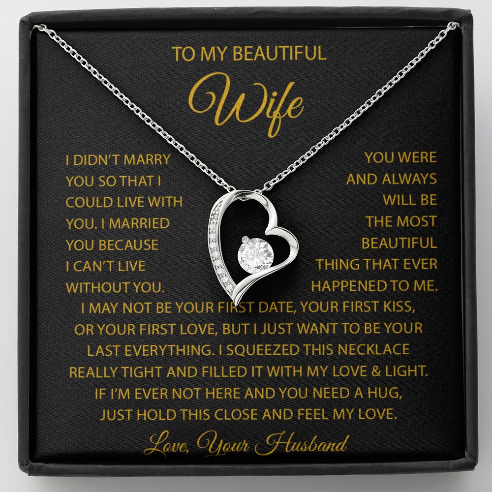 To My Wife Necklace, Anniversary Gift For Wife, Wife Birthday, Gift For Wife22