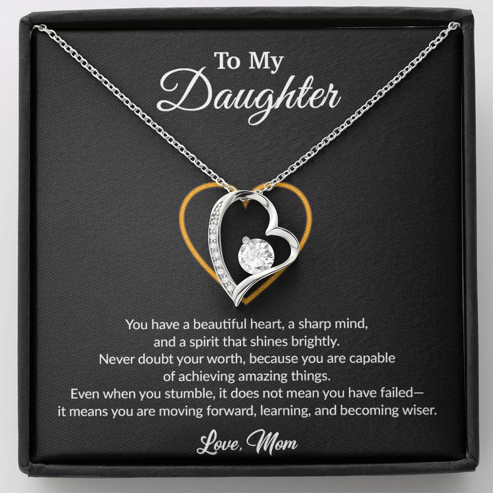 To My Daughter Necklace, Gift for Daughter from Mom, Mother Daughter Necklace