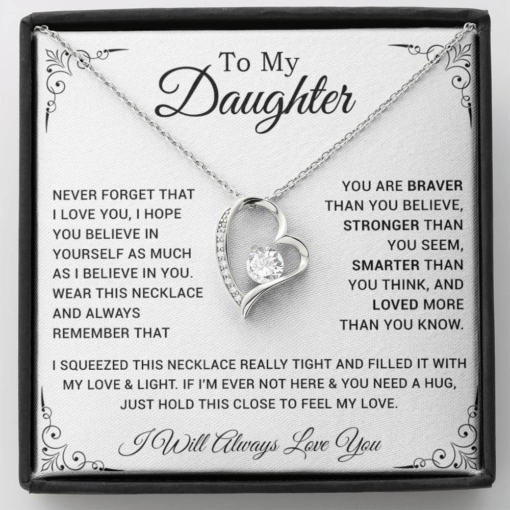 To My Daughter Necklace, Gift For Daughter From Dad, Father Daughter Necklace 28_10
