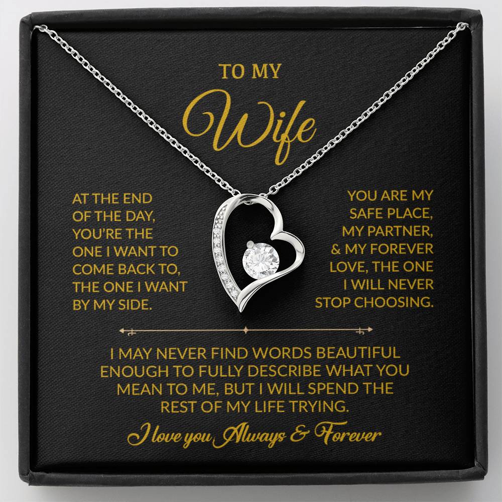 To My Wife Necklace, Gift For Wife, Anniversary Gift For Wife, Necklace For Wife