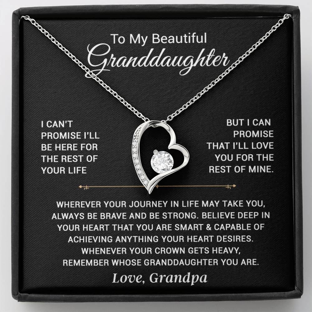 To My Granddaughter Necklace, Granddaughter Gift from Grandpa, Christmas Gift 5_11