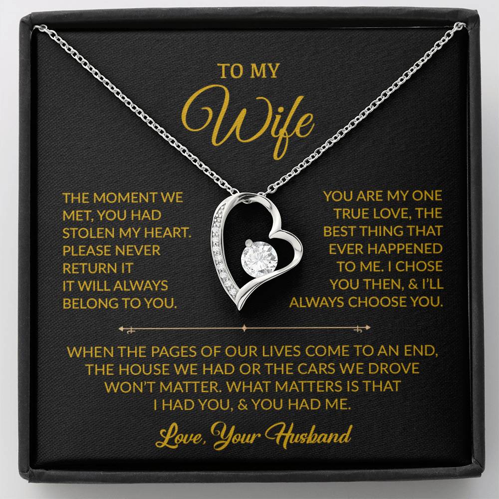 To My Wife Necklace, Gift For Wife, Anniversary Gift For Wife, Necklace For Wife