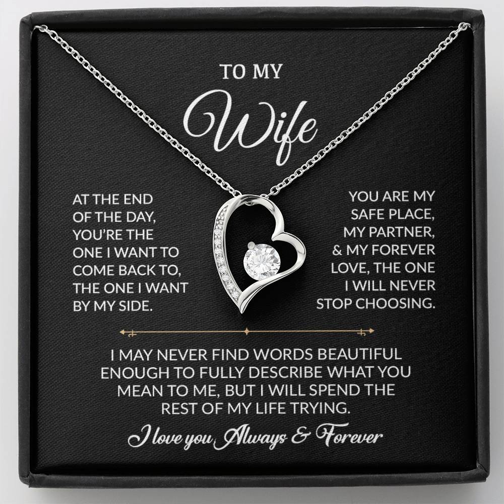 To My Wife Necklace, Gift For Wife, Anniversary Gift For Wife, Necklace For Wife