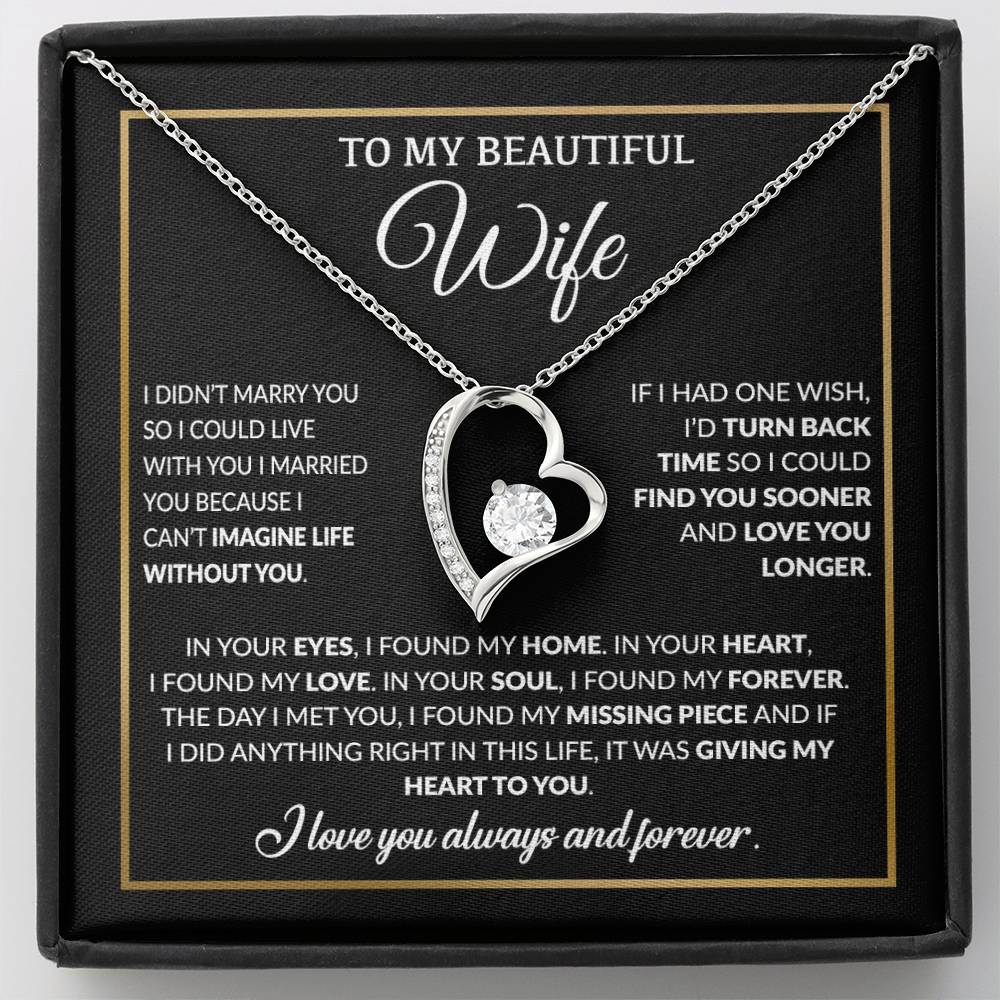 To My Wife Necklace, Christmas Gifts For Women, Anniversary Gift For Wife 15_12_Black