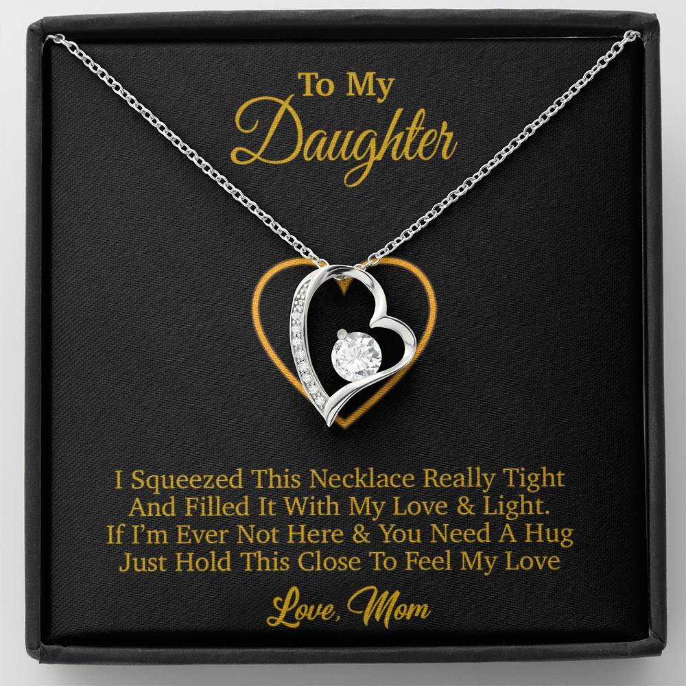 To My Daughter Necklace, Gift for Daughter from mom, Daughter mother Necklace 1_4_Gold