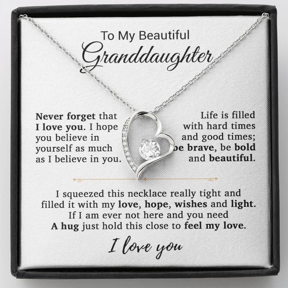 To My Granddaughter Necklace, Birthday Gift For Granddaughter, Birthday Gifts 14_9