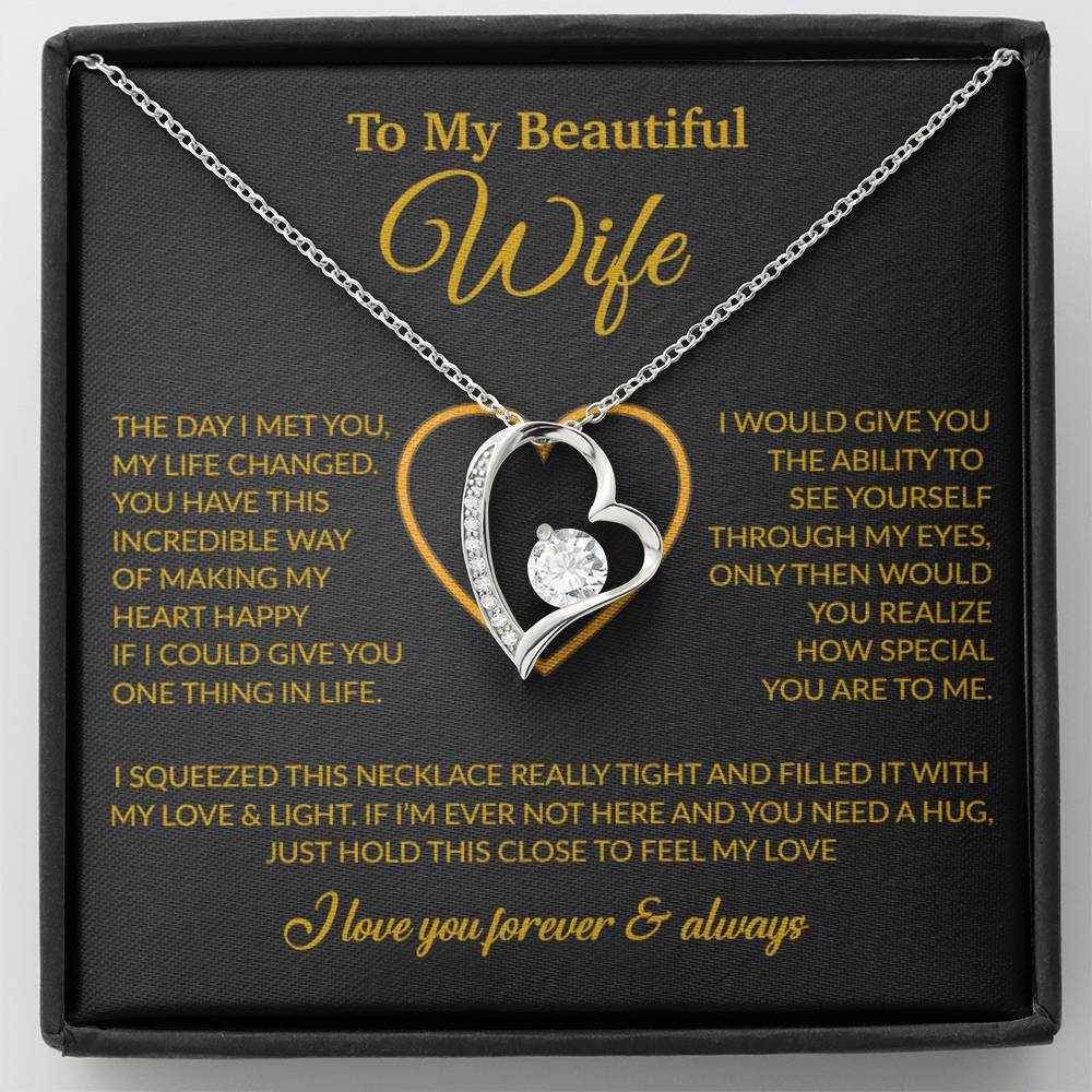 To My Wife Necklace, Gift For Wife, Anniversary Gift For Wife, Necklace For Wife 23_1_Gold