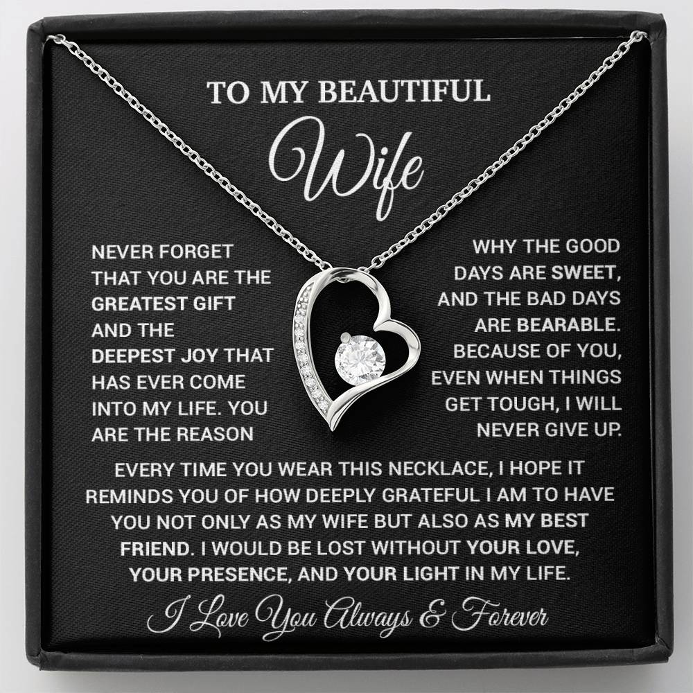 To My Wife Necklace, Christmas Gifts For Wife, Anniversary Cute Gift For Wife_16_9_Black