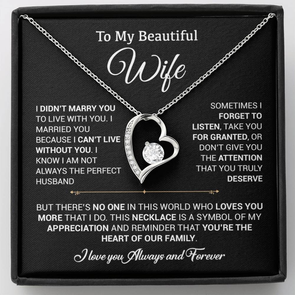 To My Wife Necklace, Gift For Wife, Anniversary Gift For Wife, Christmas Gift