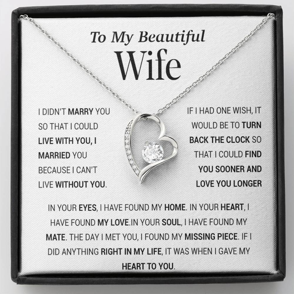 To My Wife Necklace, Gift For Wife, Anniversary Gift For Wife, Christmas Gift 27_11_Tim