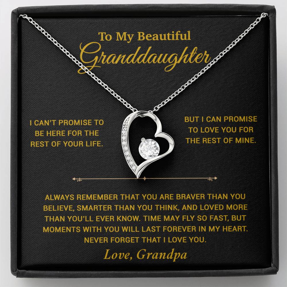 To My Granddaughter Necklace, Birthday Gift For Granddaughter, Birthday Gifts 21_7_Gold
