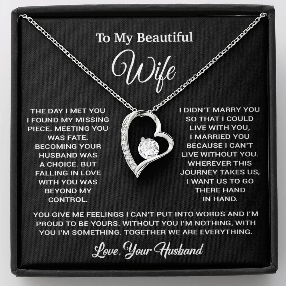 To My Wife Necklace, Vanlentines Gifts For Women, Anniversary Gift For Wife 2_2_Black