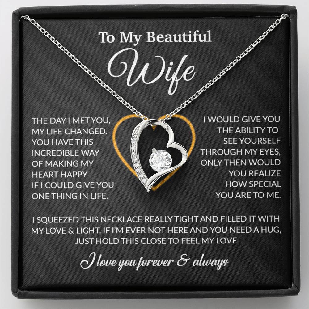 To My Wife Necklace, Gift For Wife, Anniversary Gift For Wife, Necklace For Wife 23_1_Black