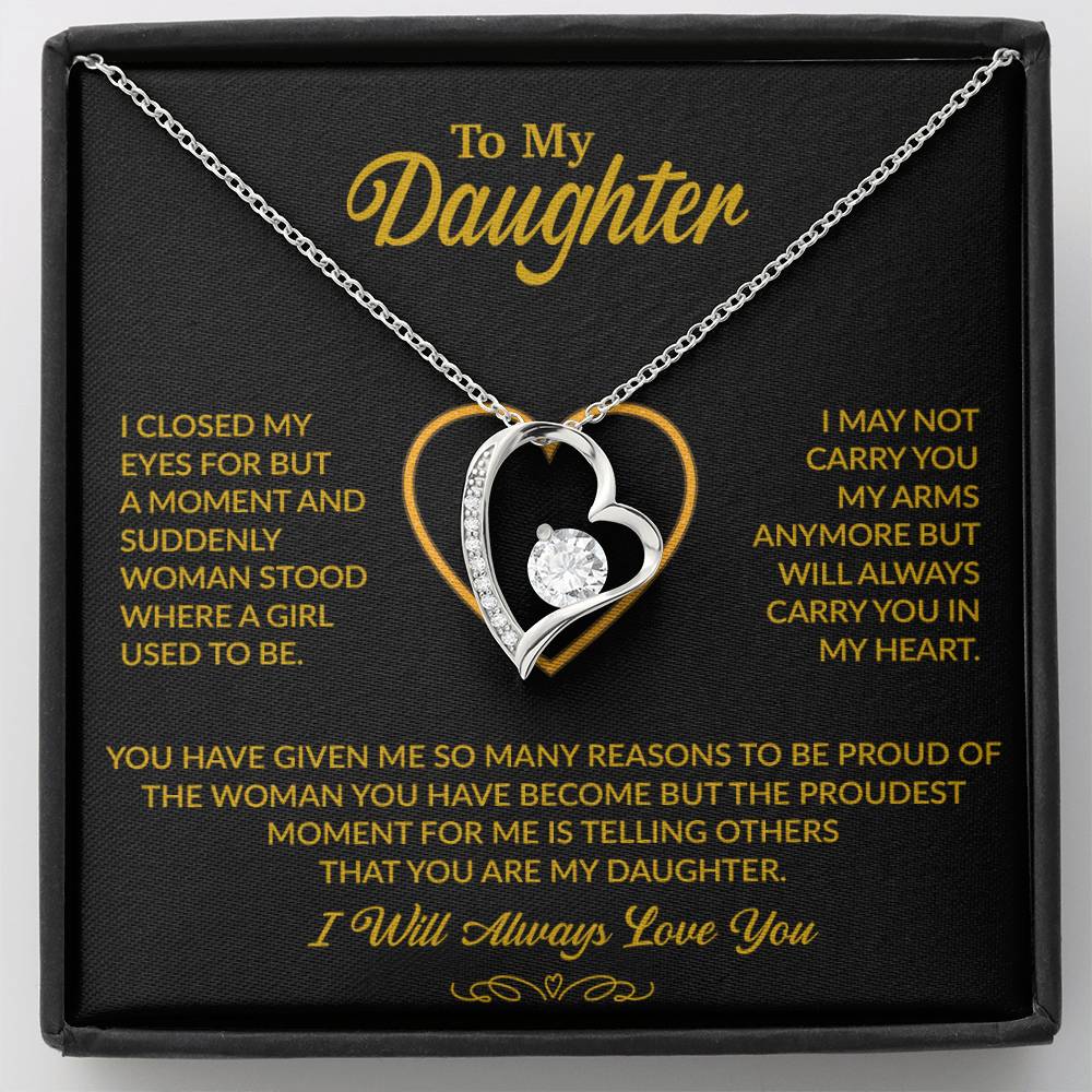 To My Daughter Necklace, Gift for Daughter from Dad, Daughter Father Necklace 27_9_Gold