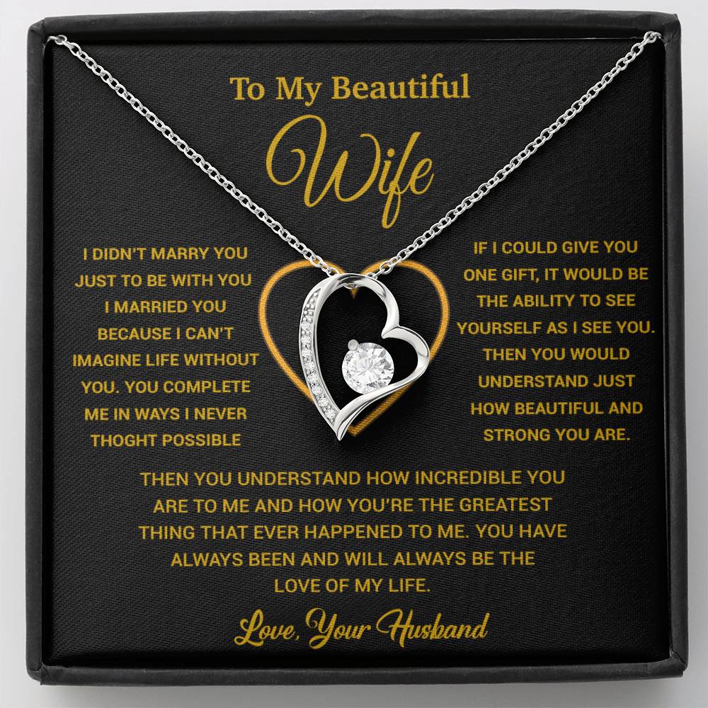 To My Wife Necklace, Gift For Wife, Anniversary Gift For Wife, Necklace For Wife 4_2_Gold