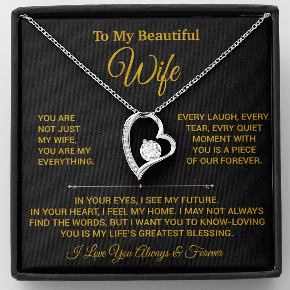 To My Wife Necklace, Christmas Gifts For Women, Anniversary Gift For Wife 10_9_Gold