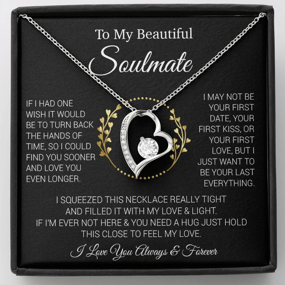 To My Soulmate Necklace, Gift For Soulmate, Anniversary Gift, Christmas Gift