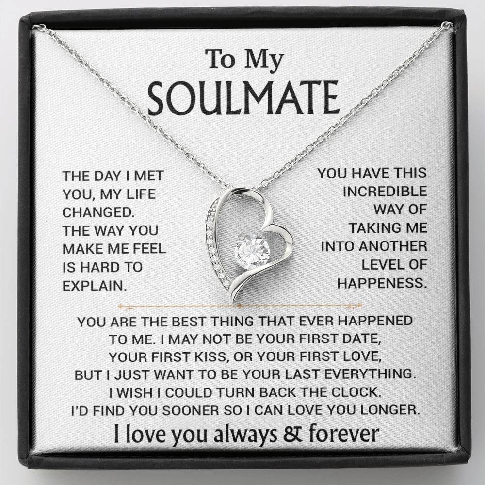 To My Soulmate Necklace, Soulmate Gift, Gift For Girlfriend, Christmas Gift 26_8_WHITE